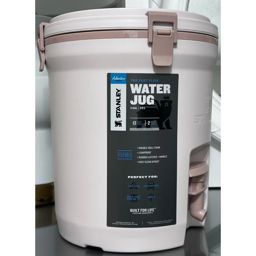 STANLEY Adventure Fast Flow 2 Gal Water Jug, ROSE QUARTZ - Picture 3 of 10